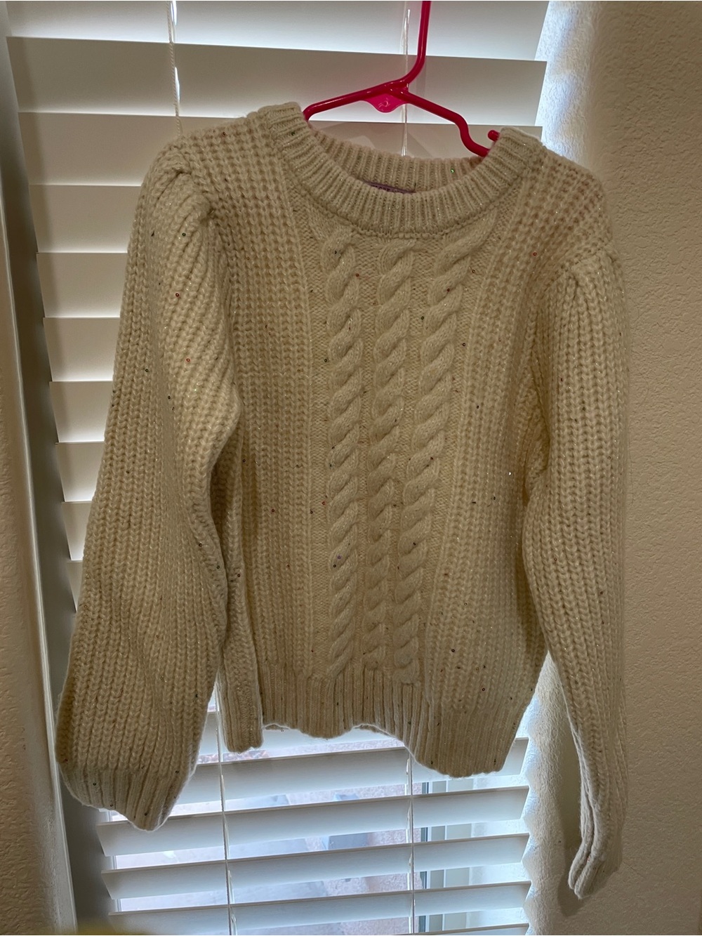 New Scotch & Soda Cream Cable Crewneck Sweater little girl 8years